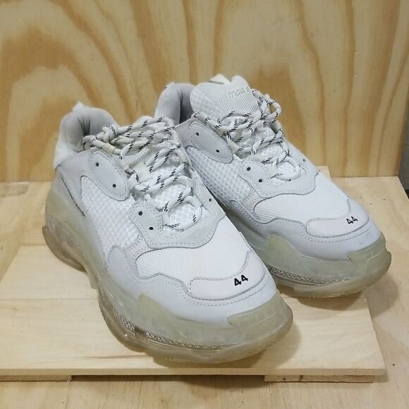 BALENCIAGA Triple S 'Clear Sole' Chunky Sneakers Mens Size: 10 - Picture 3 of 9